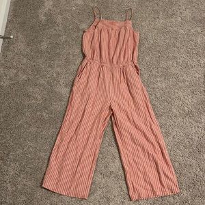 Beach lunch lounge pink stripped jumpsuit
